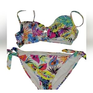 No Boundaries Multicolor Tropical Bikini